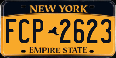 NY license plate FCP2623
