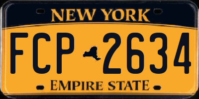 NY license plate FCP2634