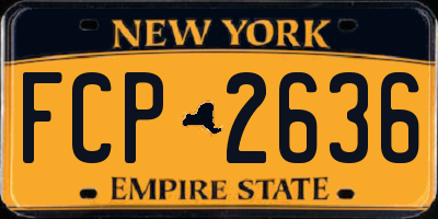 NY license plate FCP2636