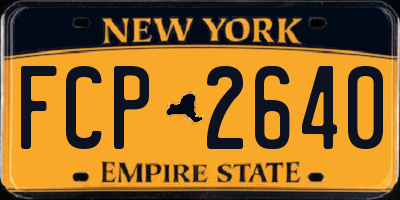 NY license plate FCP2640