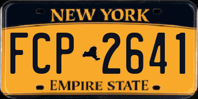 NY license plate FCP2641