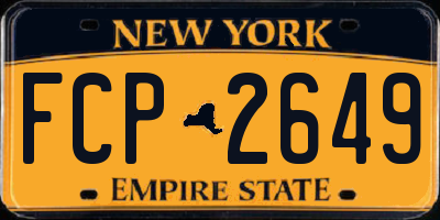 NY license plate FCP2649