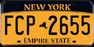 NY license plate FCP2655