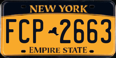 NY license plate FCP2663