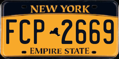 NY license plate FCP2669