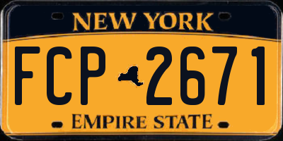 NY license plate FCP2671