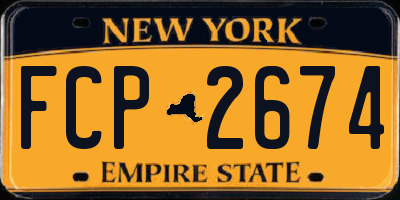 NY license plate FCP2674