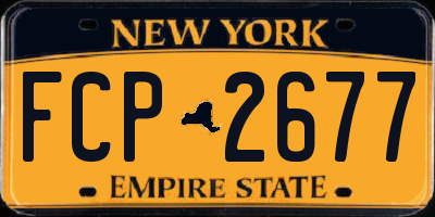 NY license plate FCP2677