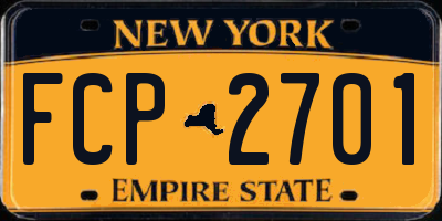 NY license plate FCP2701