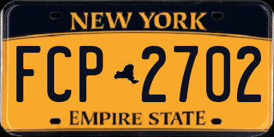 NY license plate FCP2702