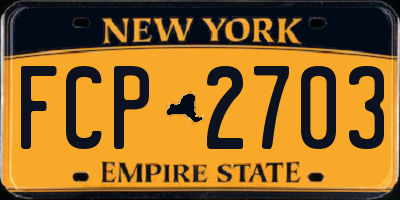 NY license plate FCP2703