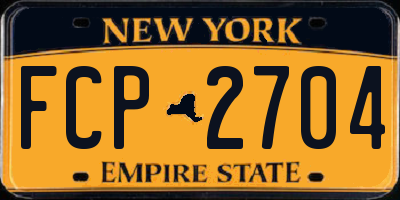 NY license plate FCP2704