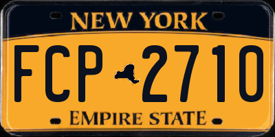 NY license plate FCP2710