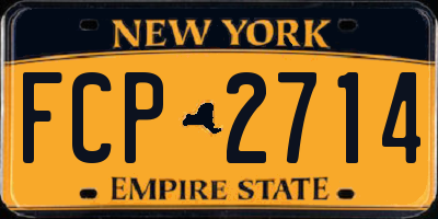 NY license plate FCP2714