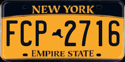 NY license plate FCP2716