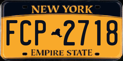 NY license plate FCP2718