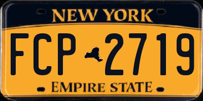 NY license plate FCP2719