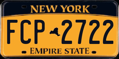 NY license plate FCP2722