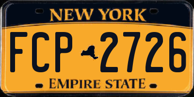 NY license plate FCP2726