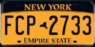NY license plate FCP2733
