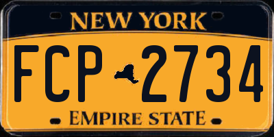 NY license plate FCP2734