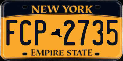 NY license plate FCP2735