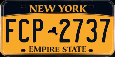 NY license plate FCP2737