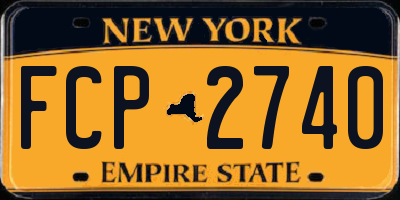 NY license plate FCP2740