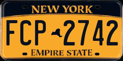 NY license plate FCP2742