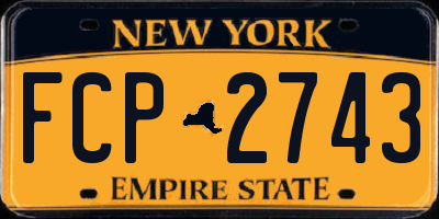 NY license plate FCP2743