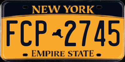 NY license plate FCP2745