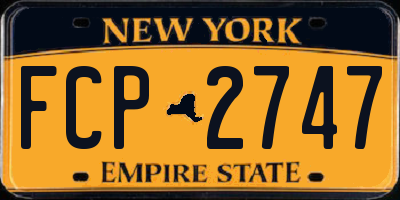 NY license plate FCP2747