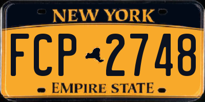 NY license plate FCP2748