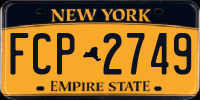NY license plate FCP2749