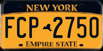 NY license plate FCP2750