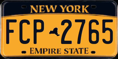 NY license plate FCP2765
