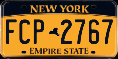 NY license plate FCP2767