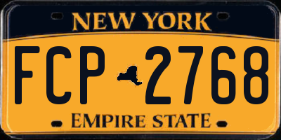 NY license plate FCP2768