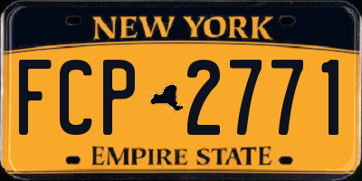 NY license plate FCP2771