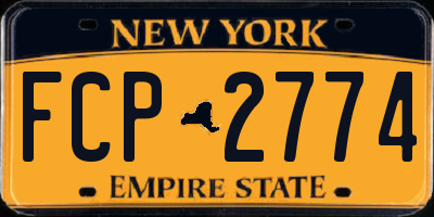NY license plate FCP2774
