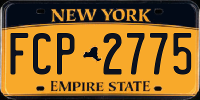 NY license plate FCP2775