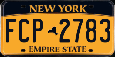 NY license plate FCP2783
