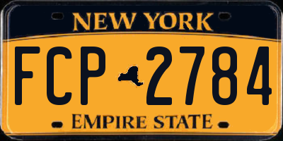 NY license plate FCP2784
