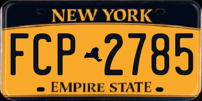 NY license plate FCP2785