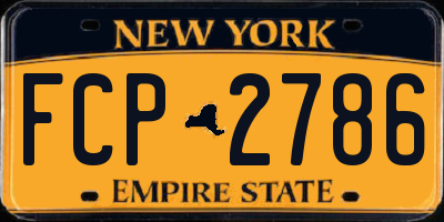 NY license plate FCP2786