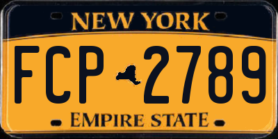 NY license plate FCP2789