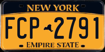 NY license plate FCP2791