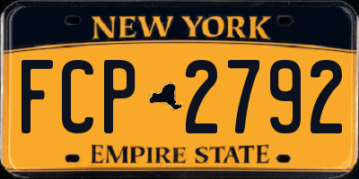 NY license plate FCP2792
