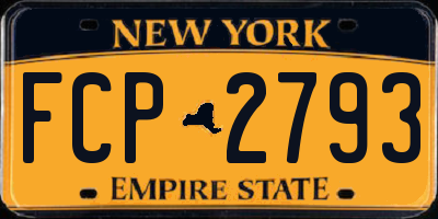 NY license plate FCP2793