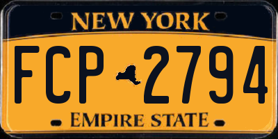 NY license plate FCP2794